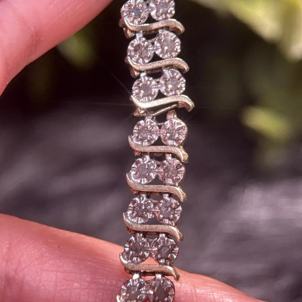 10K Gold Diamonds‎ Bracelet (Read Description)